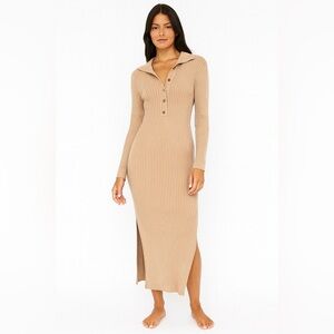 Banana Republic Tan Long Sleeve Dress
